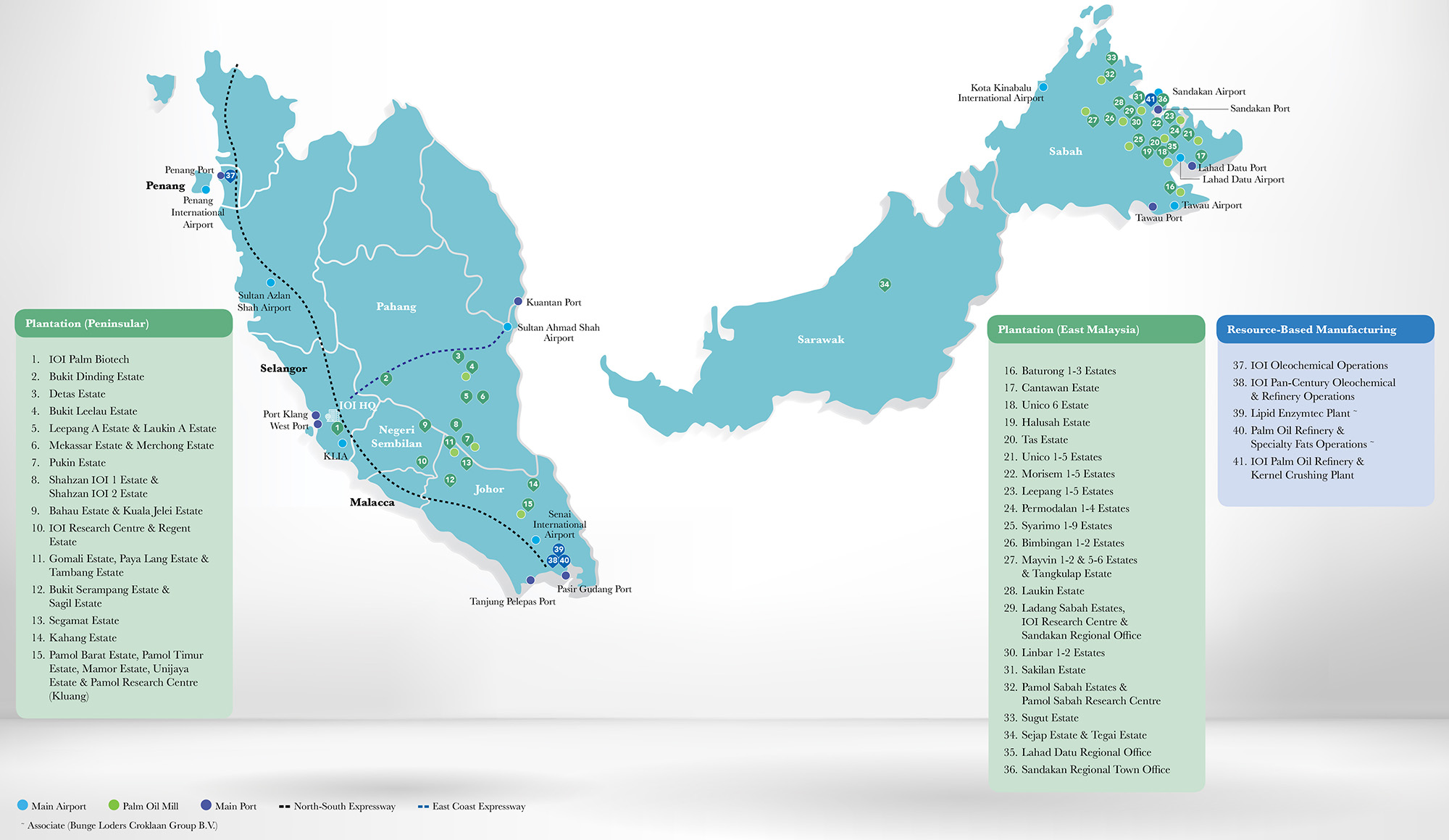 Maps/Locations IOI Group